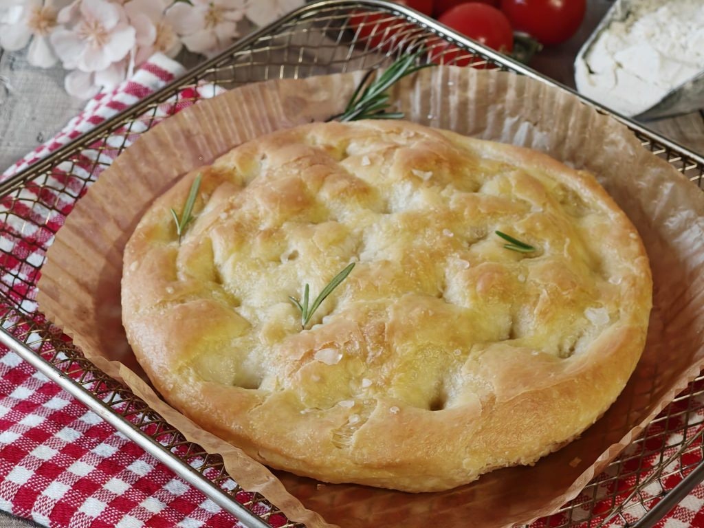 Focaccia Genovese en freidora de aire