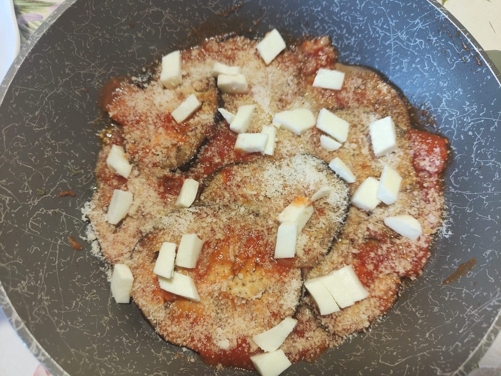 Parmesana de berenjenas en sartén