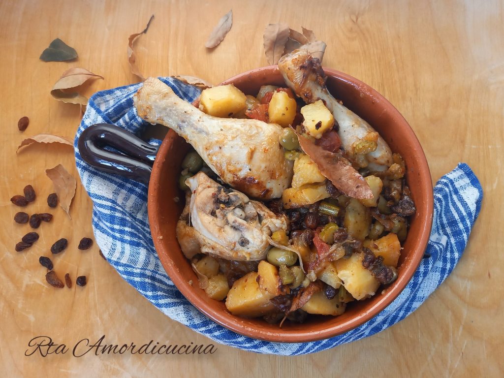 Receta de pollo a la Eoliana en sartén