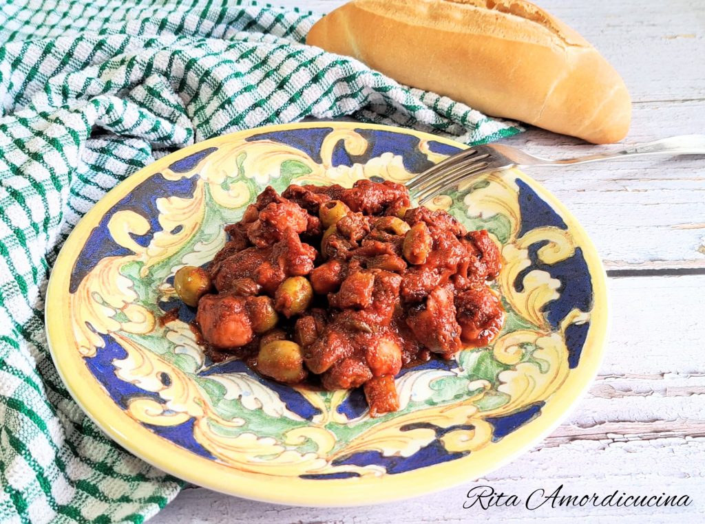 Guiso de calamares o potas gigantes