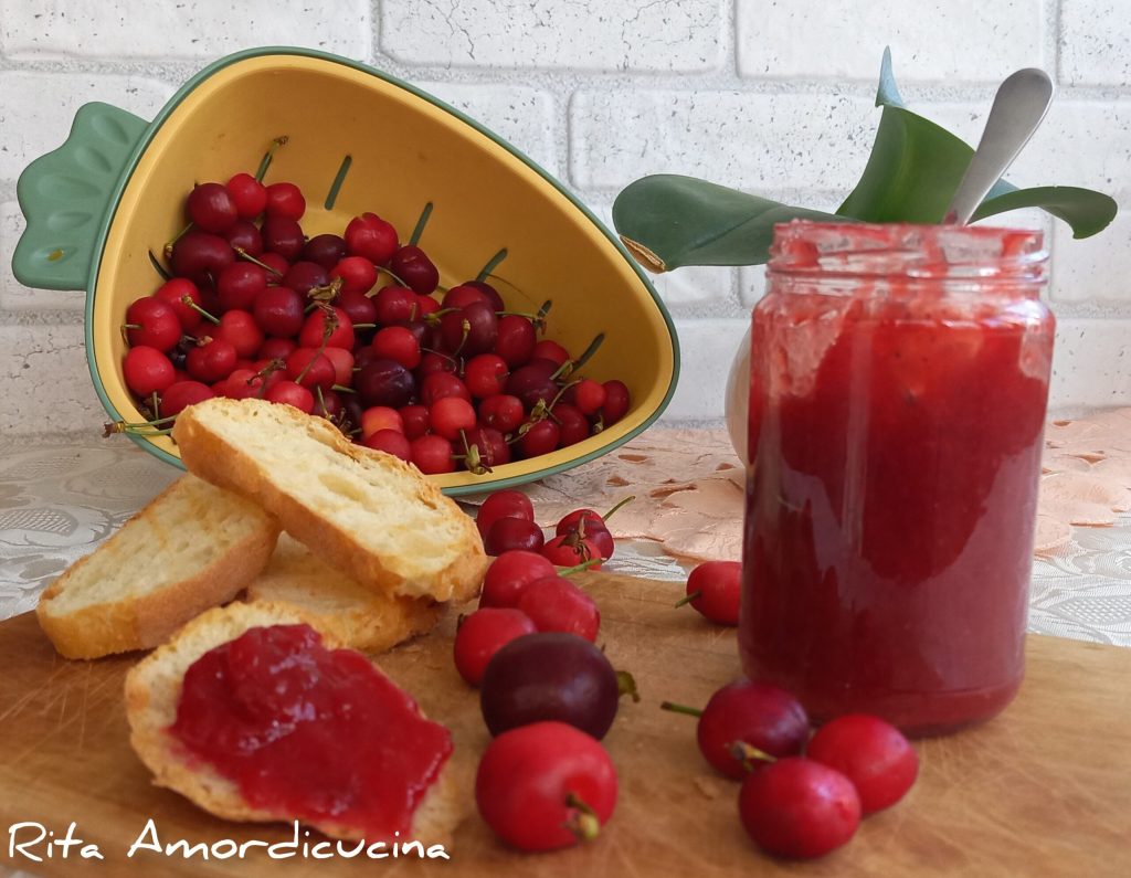 Compota de cerezas sin azúcar ni edulcorante