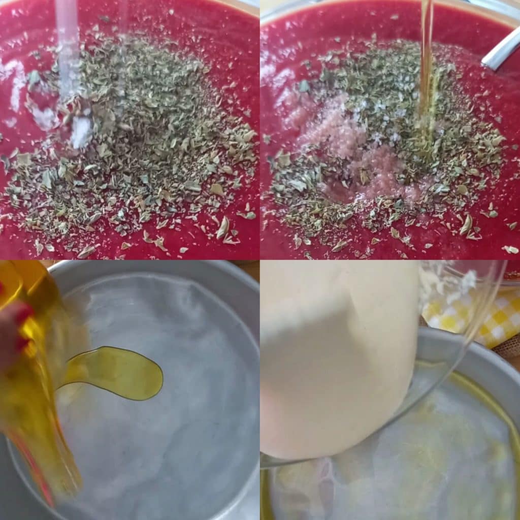 Pizza líquida sin levadura