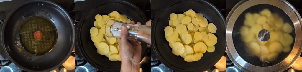 Receta de patatas 'mpacchiuse con cebolla fáciles y sabrosas