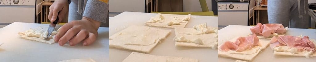 Cannoli de pan de molde con relleno cremoso