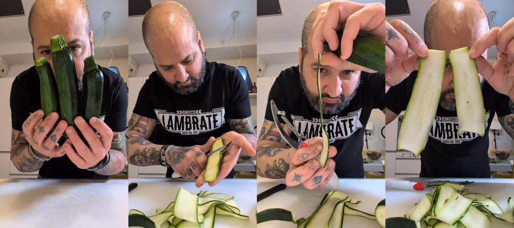 Calabacines marinados con limón y menta (con video)