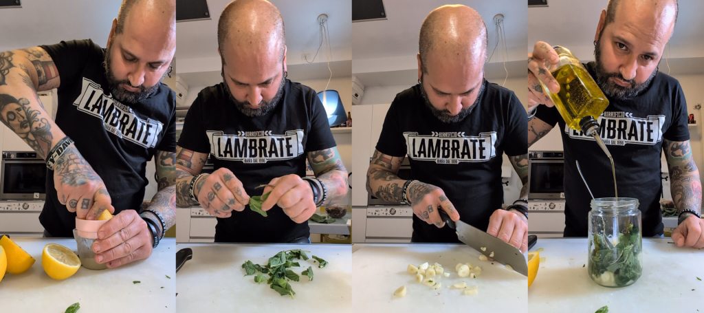 Calabacines marinados con limón y menta (con video)