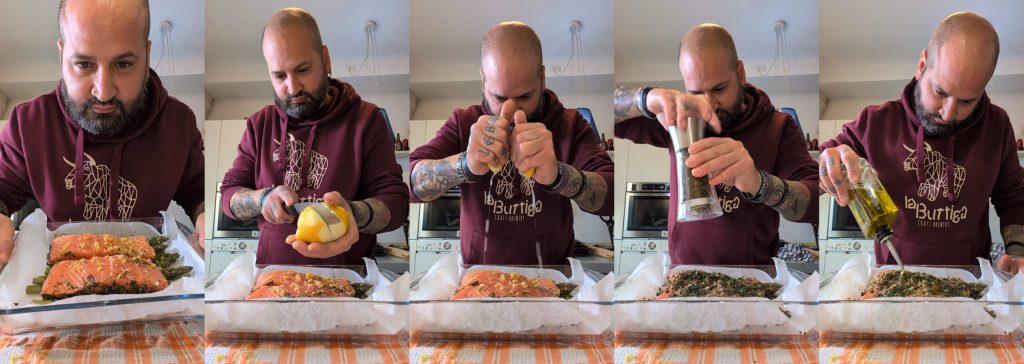 Salmón al Horno con Espárragos Crujientes: