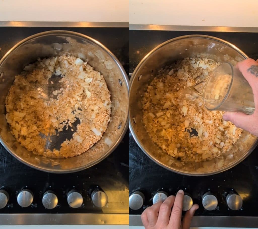 Risotto Primavera con Guisantes Frescos y Jamón Crujiente