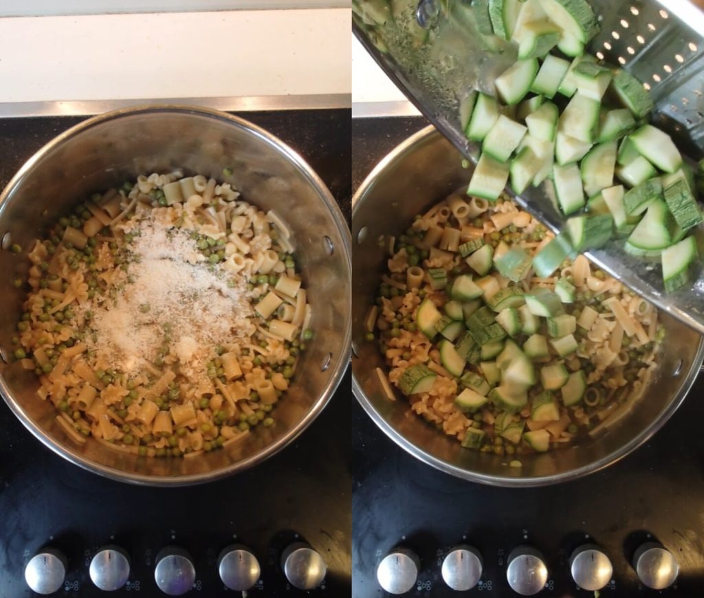 Pasta Cremosa con Calabacines y Guisantes: la Receta Veraniega Ligera y Rápida