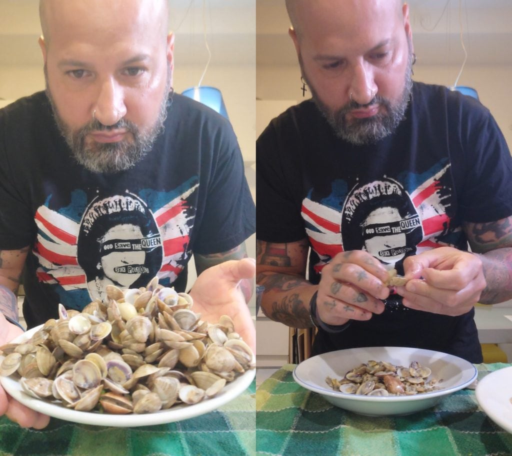 Espaguetis con Almejas y Tomatitos