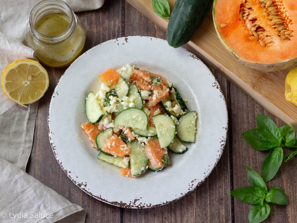 Ensalada de melón y pepinos