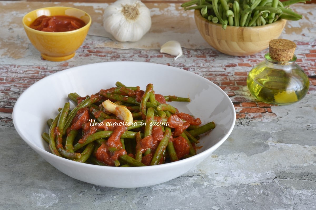 Judías verdes con tomate