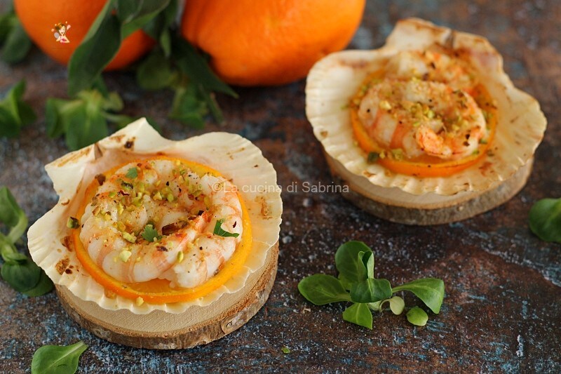 Langostinos a la naranja en freidora de aire