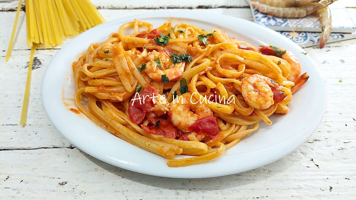 LINGUINE con LANGOSTINOS primer plato sencillo y refinado