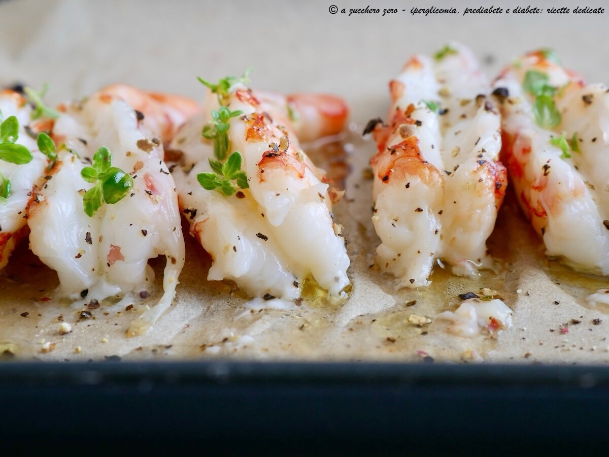 Langostinos al horno con limón