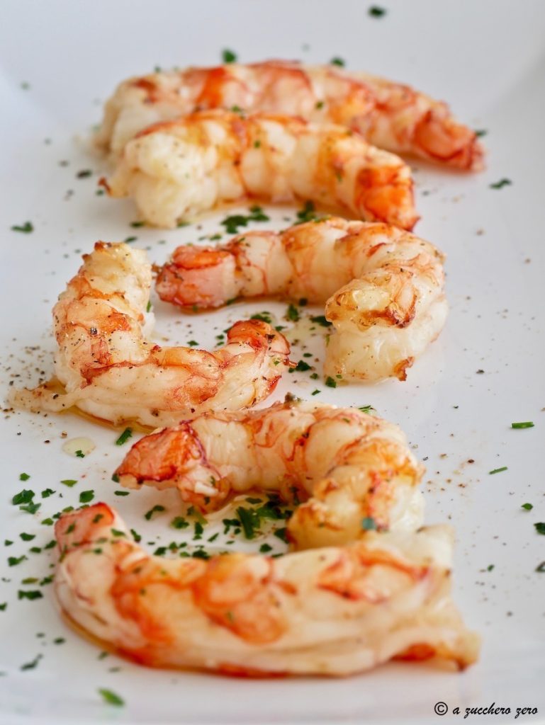 Langostinos al limón en freidora de aire