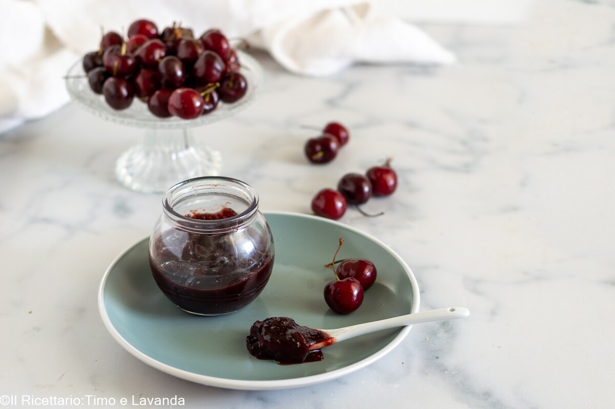 Mermelada de cerezas al horno