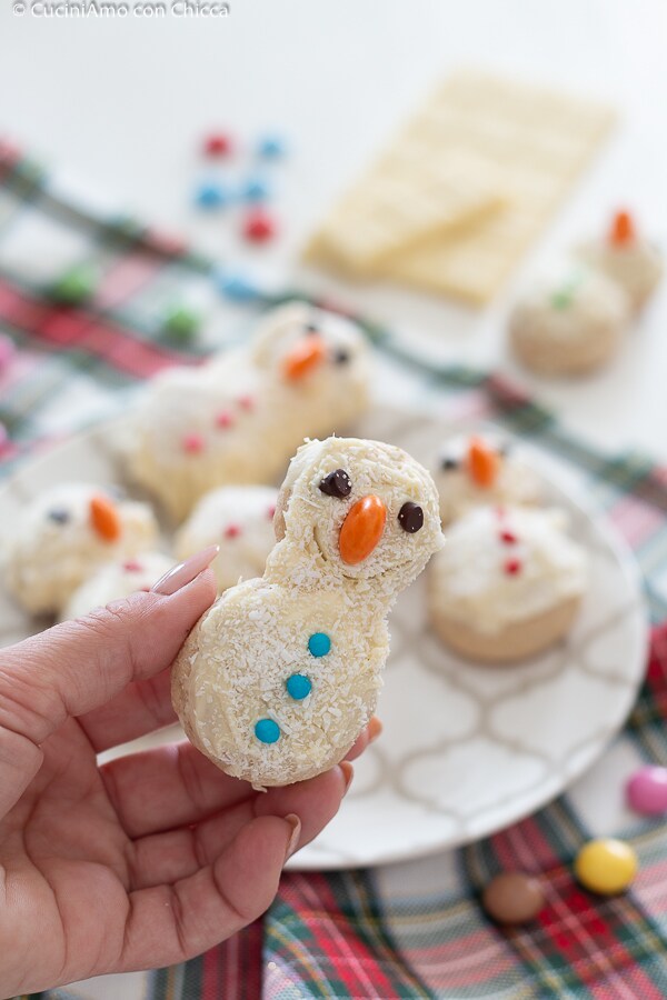 MUÑECOS DE NIEVE COMESTIBLES dulce Navideño