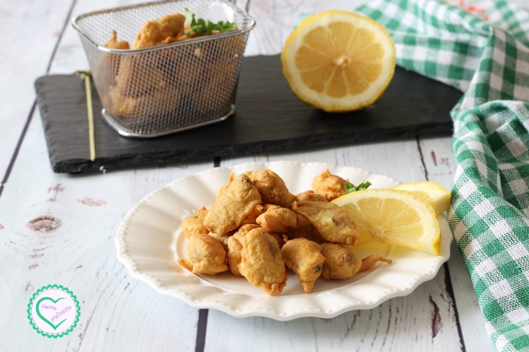 Mejillones fritos en tempura