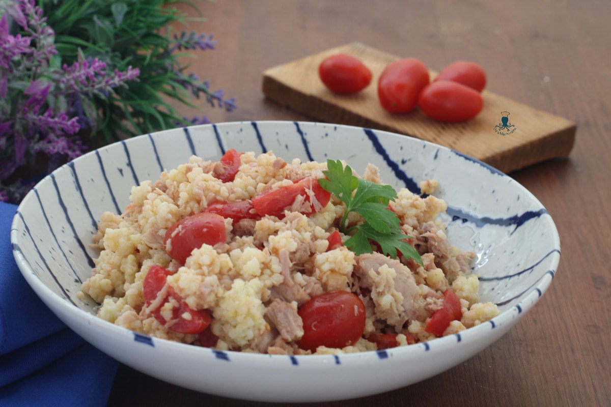 Mijo con atún y tomates cherry