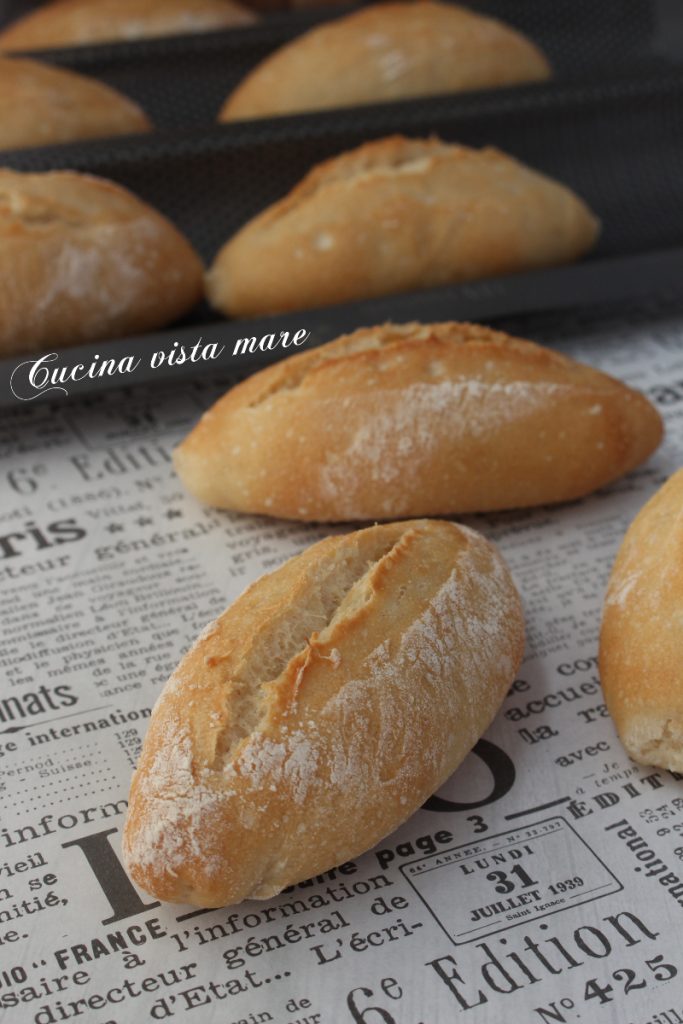 Mini baguette crujientes Cocina vista al mar
