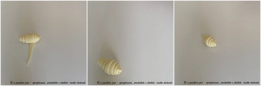 Mini croissants de hojaldre light base redonda