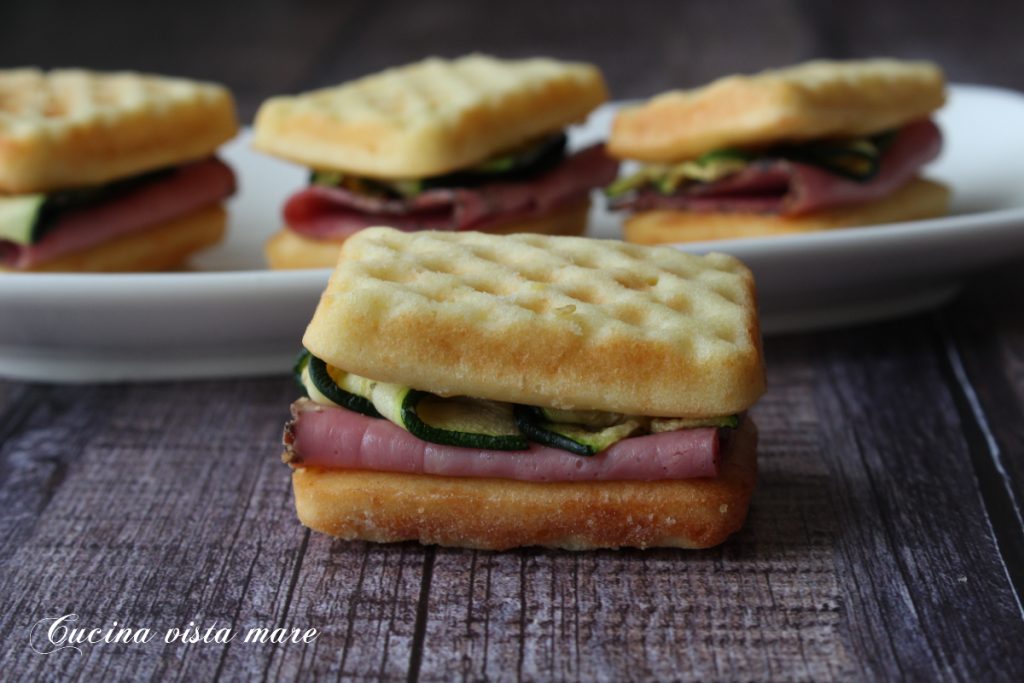 Mini gofres rellenos Cocina vista mar