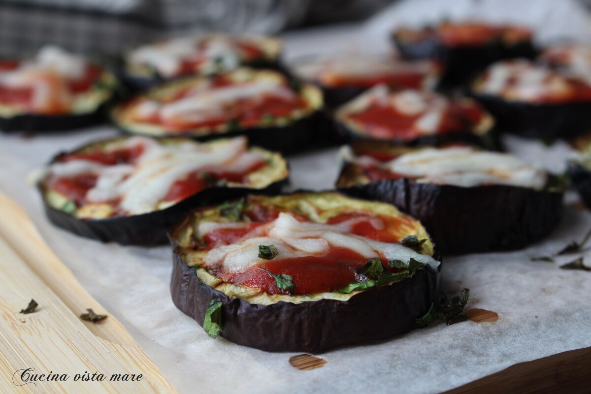 Mini pizzas de berenjena en freidora de aire