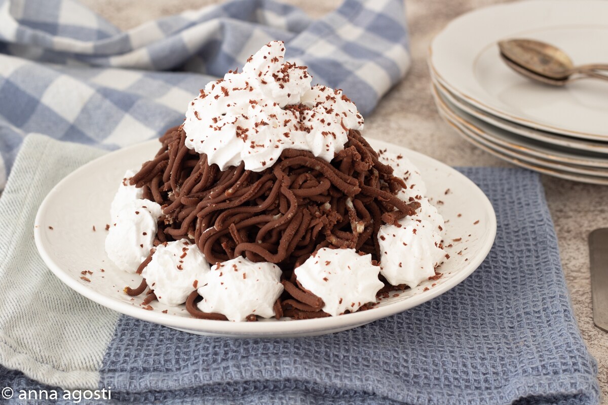 Montblanc el dulce de castañas o Montebianco