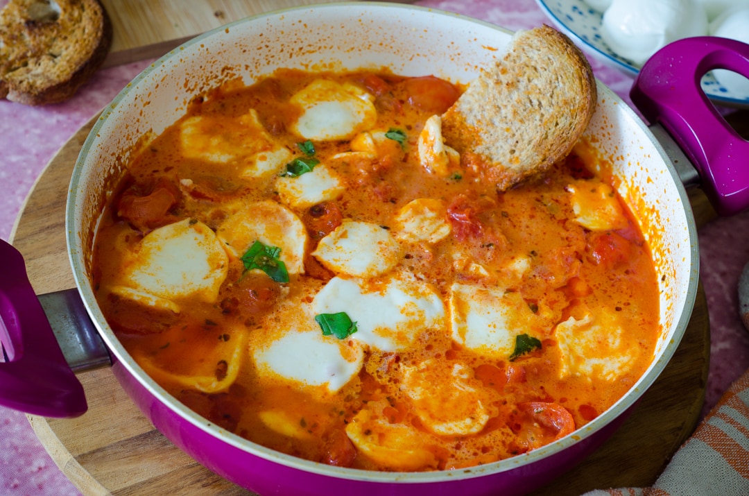 Mozzarella a la pizzaiola fácil de preparar y buenísima!