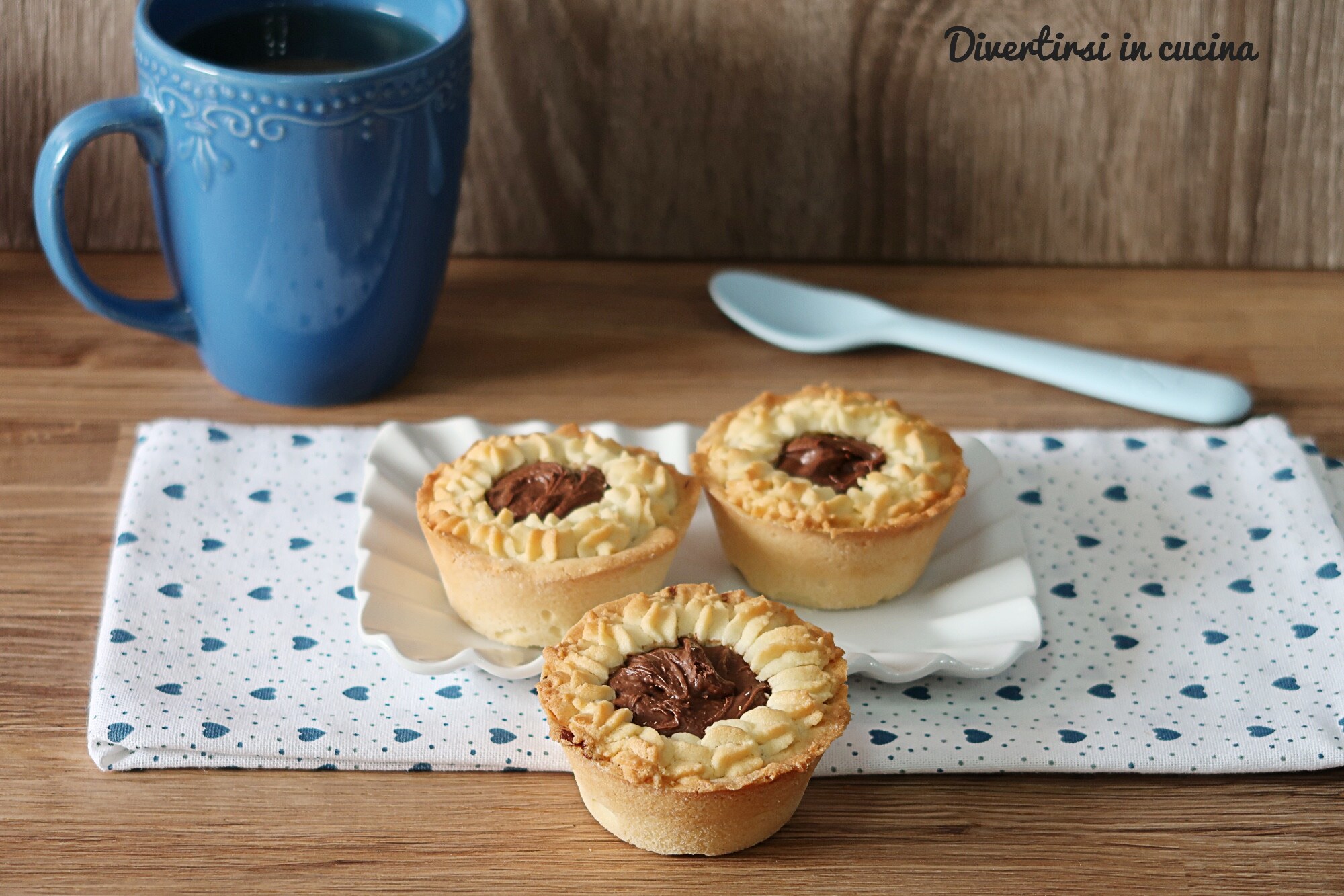 Muffin de pasta quebrada montada