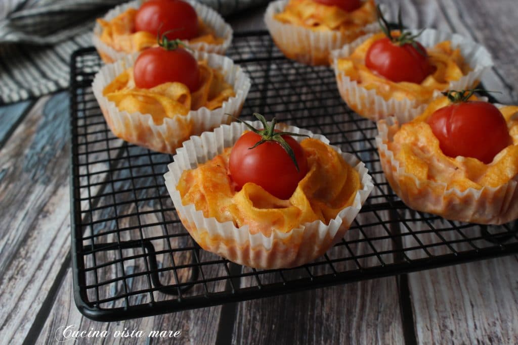 Muffins de tallarines Cocina vista al mar