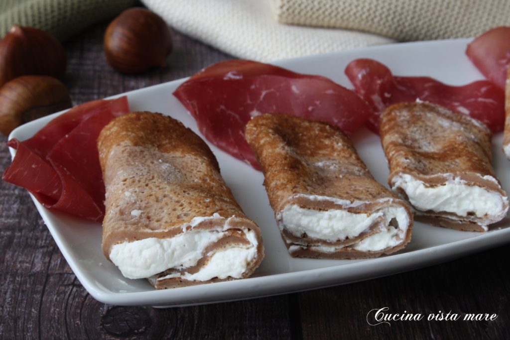 Necci salados Cocina vista mare