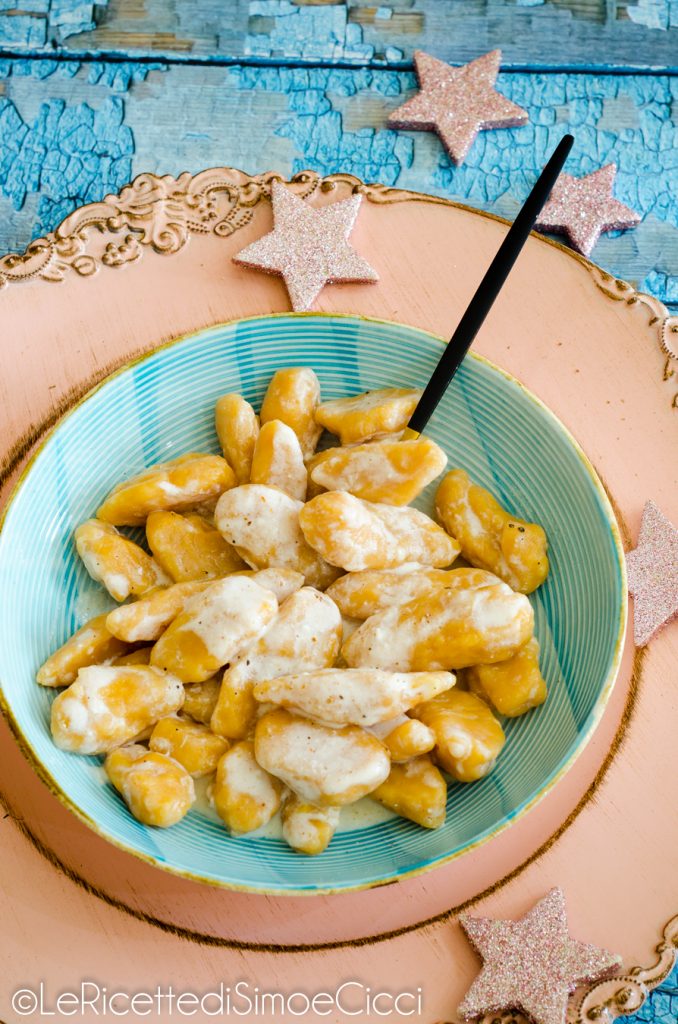Ñoquis de calabaza con crema de taleggio