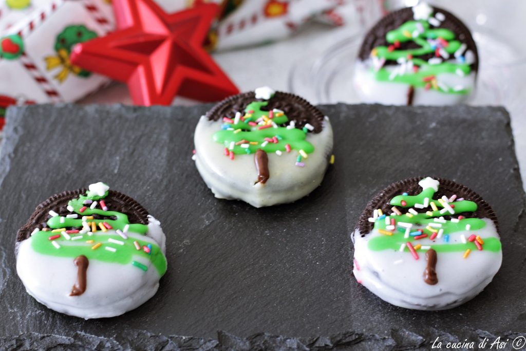 Oreo navideños glaseados