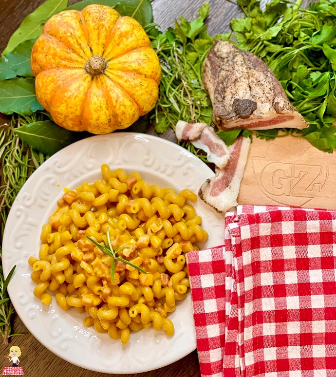 PASTA con CREMA de CALABAZA
