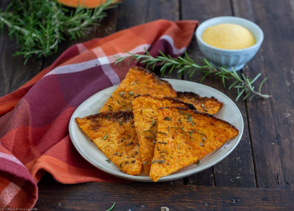 pizza crujiente de calabaza