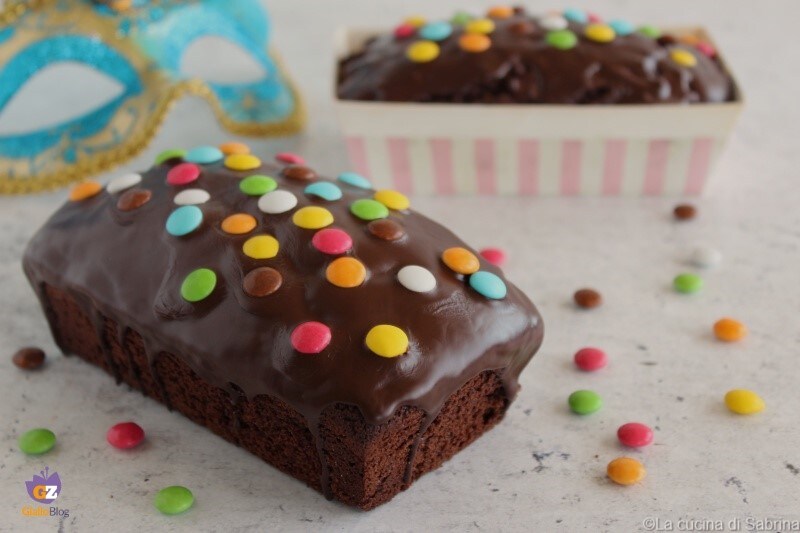 Plumcake de Carnaval al chocolate