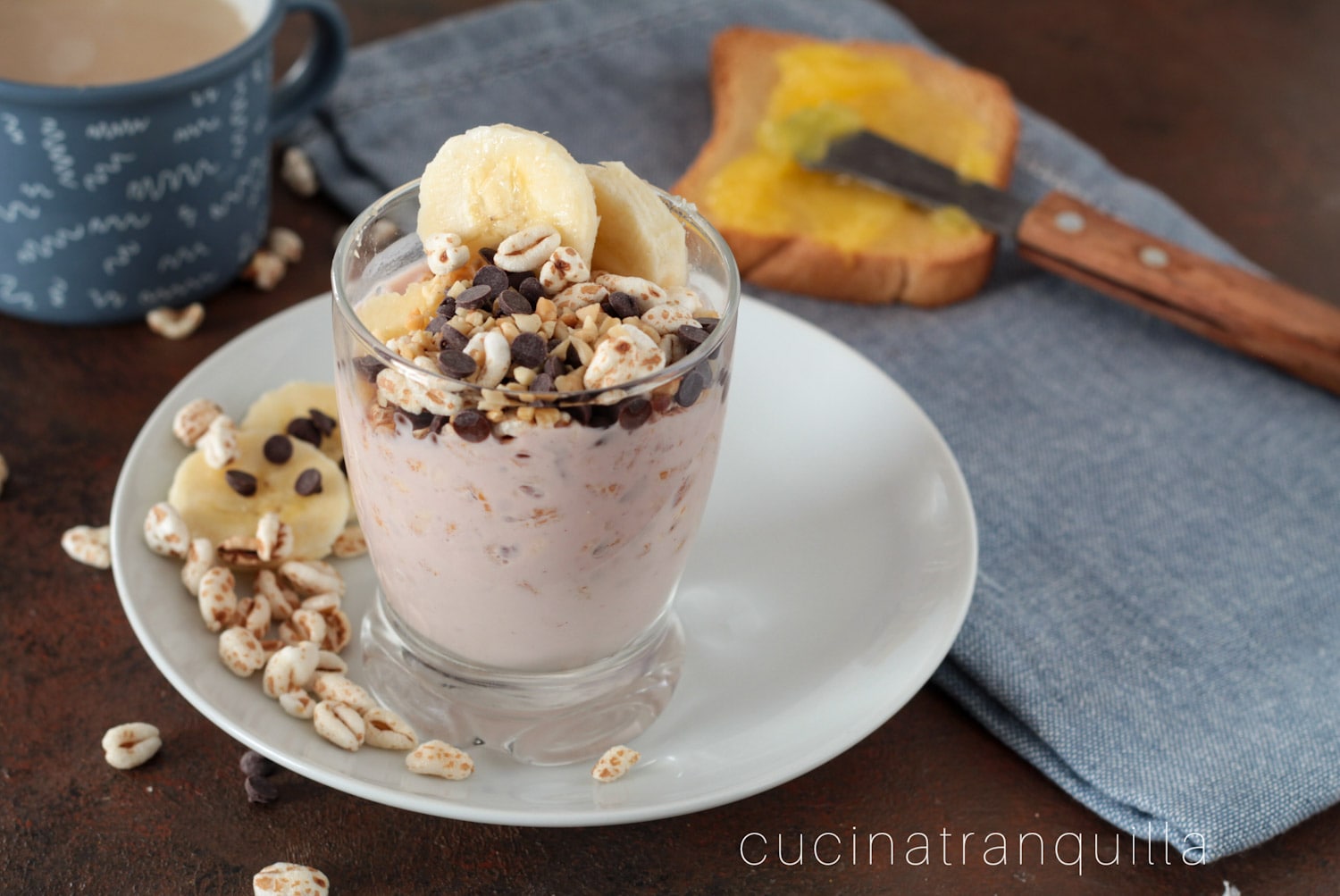 Espelta inflada con yogur