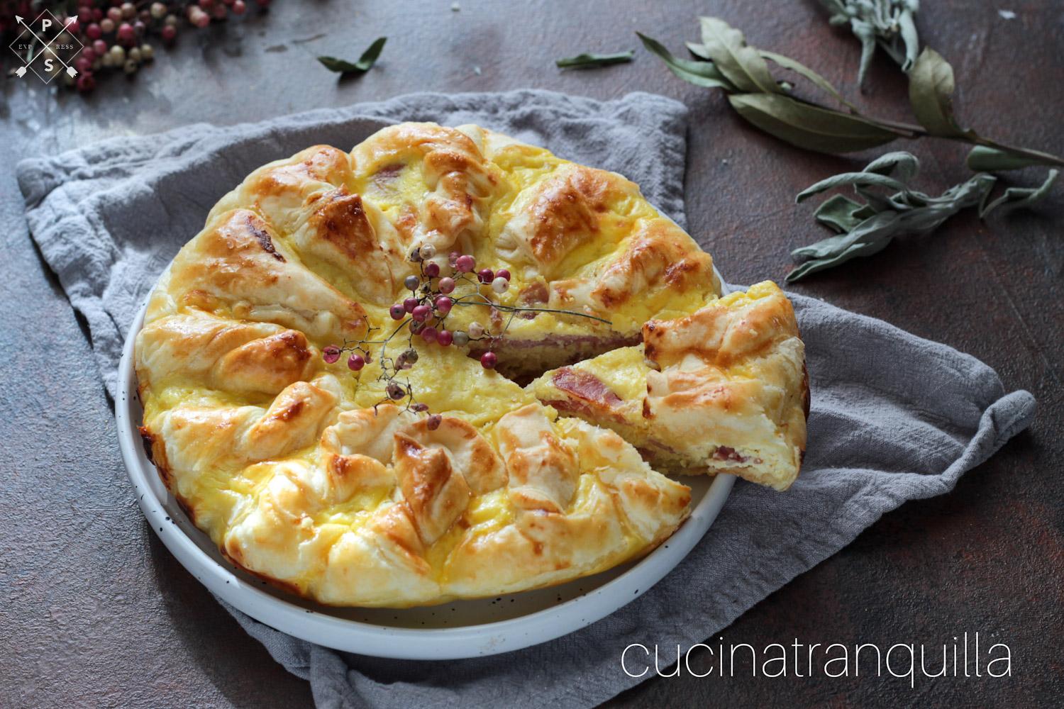 Rustico con ricotta y speck