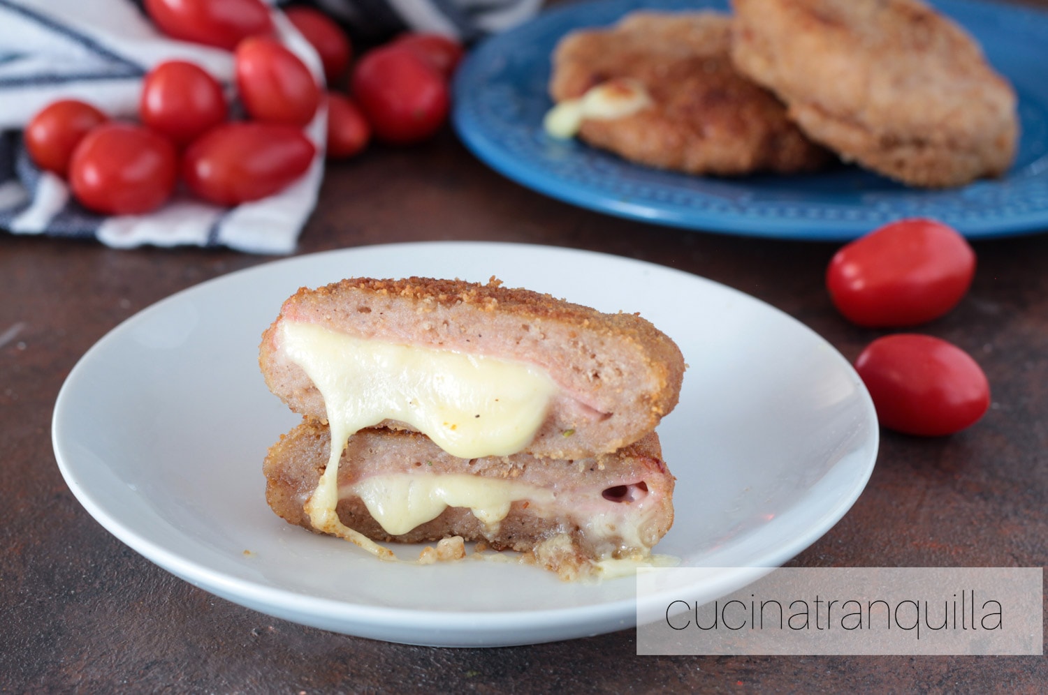 Cordon bleu de pollo sin huevo en la masa