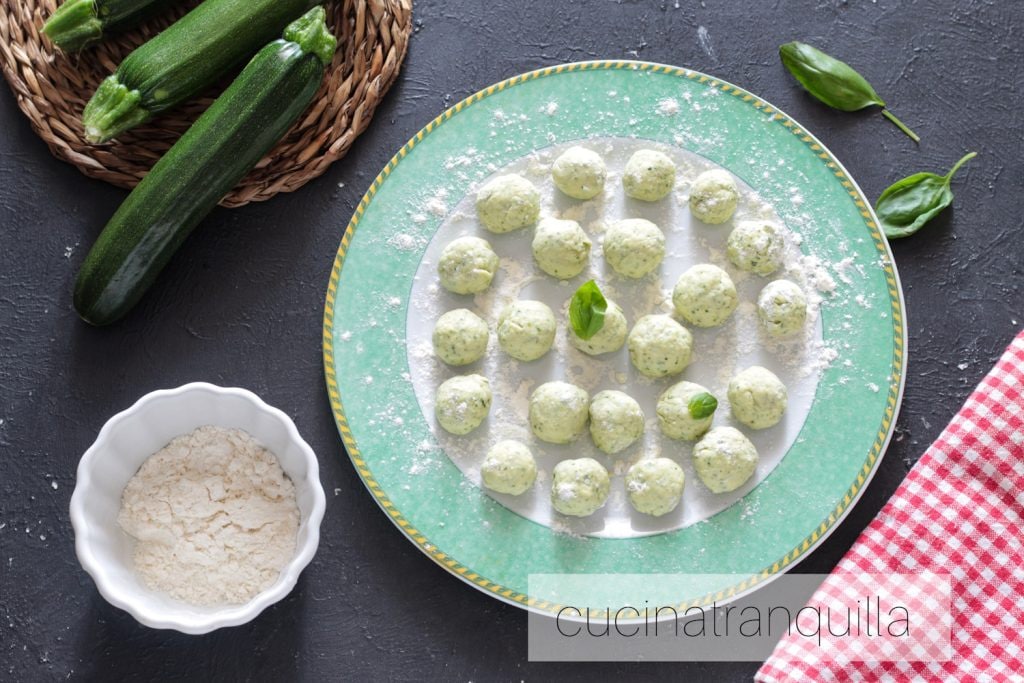 Gnocchi di zucchine senza uova
