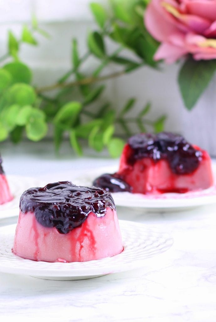 Pudin de cerezas y yogur