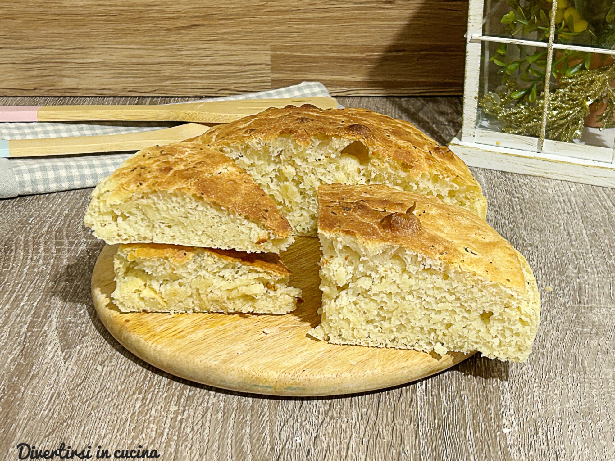 Pan focaccia en freidora de aire