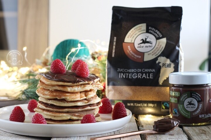 Pancake con harina de avena y yogur griego