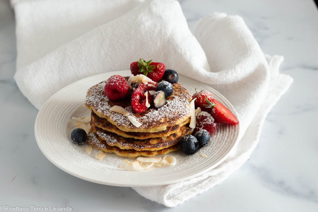 Pancakes low carb con coco