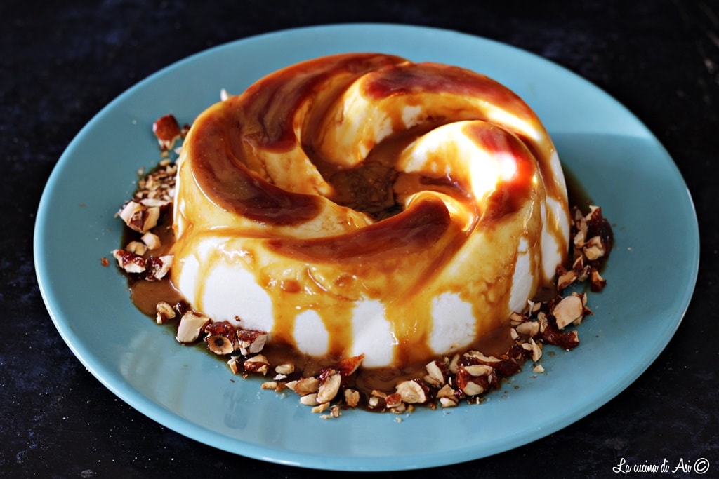 Panna cotta de caramelo y crujiente