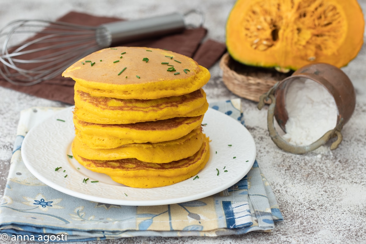 PANQUEQUES DE CALABAZA SALADOS Y PROTEICOS SIN GLUTEN