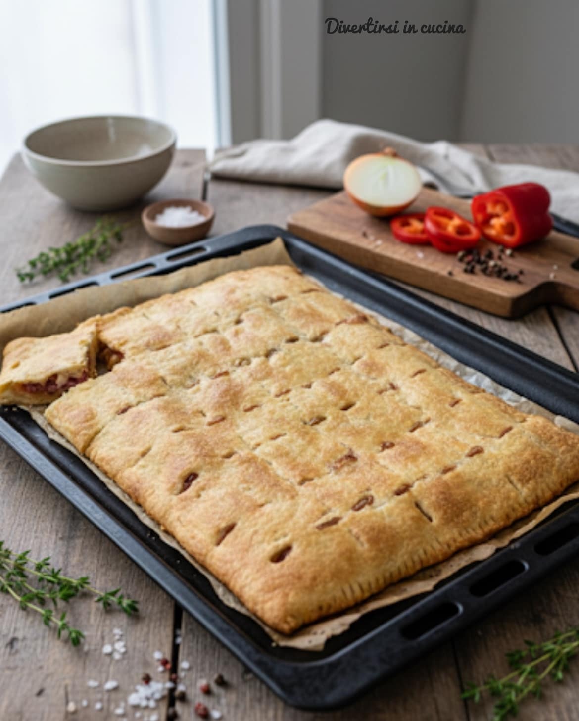 Simil Parigina con calabacines, jamón y lonchas de queso