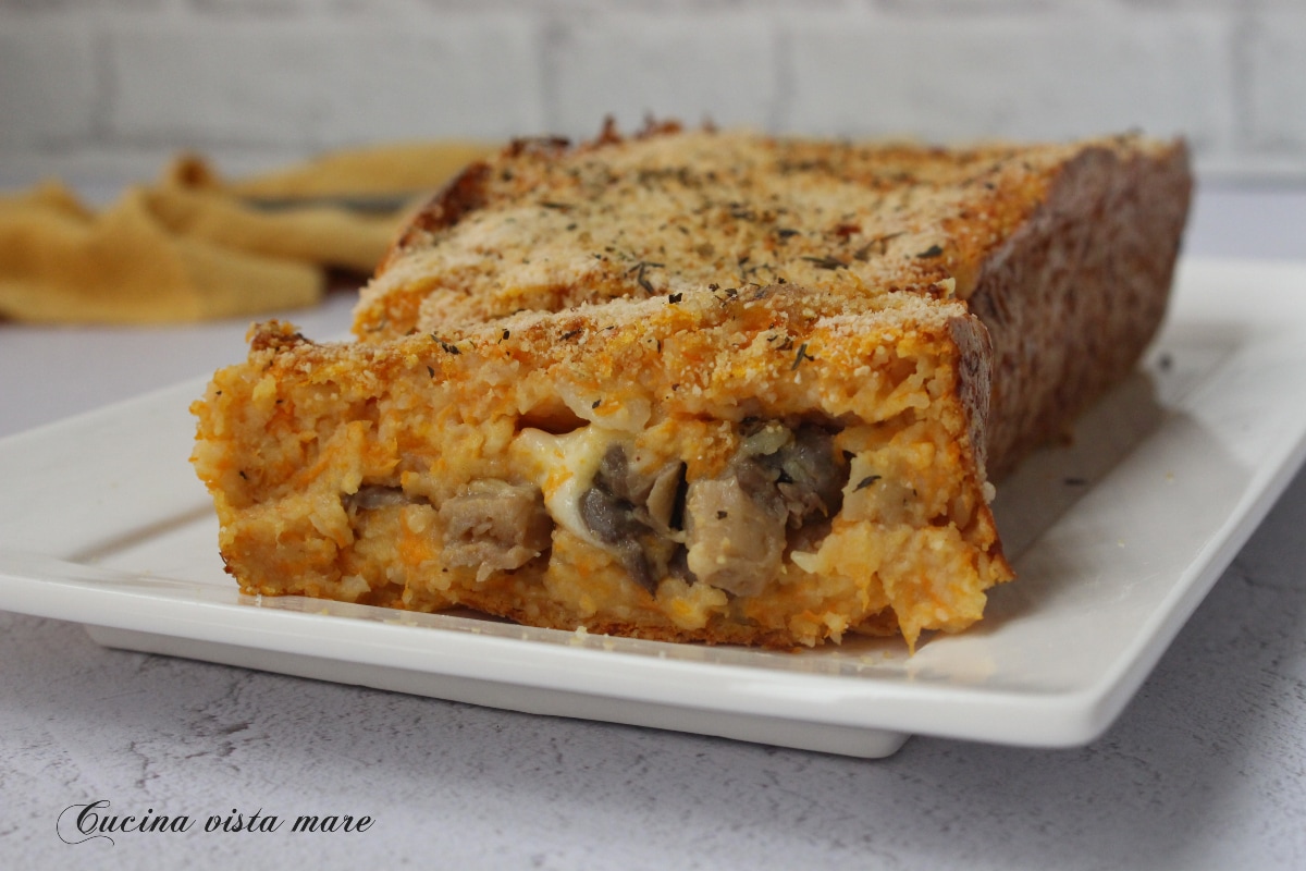 Pastel de calabaza y patatas